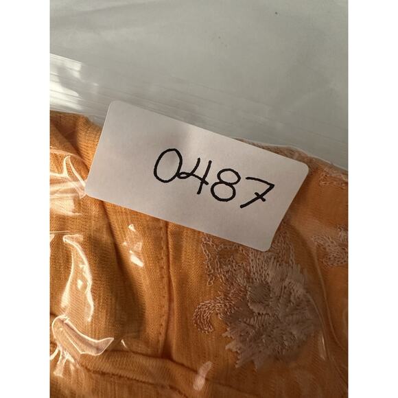 Soft Surroundings Shift Dress Womens Sz M Embroidered Cottagecore Tangerine - Picture 8 of 10